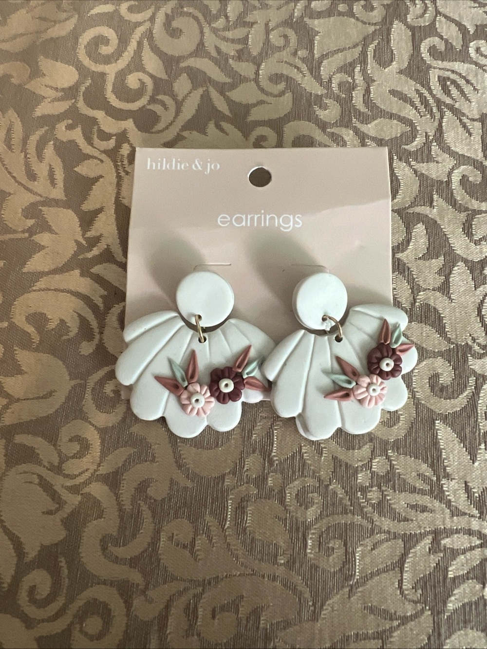 Hildie & Jo Earrings Floral Shell Fashion Accessory Style